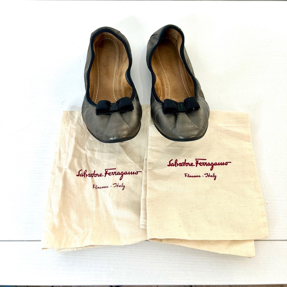 Ferragamo Lizinka Ballet Flats + 2 Dust Bags